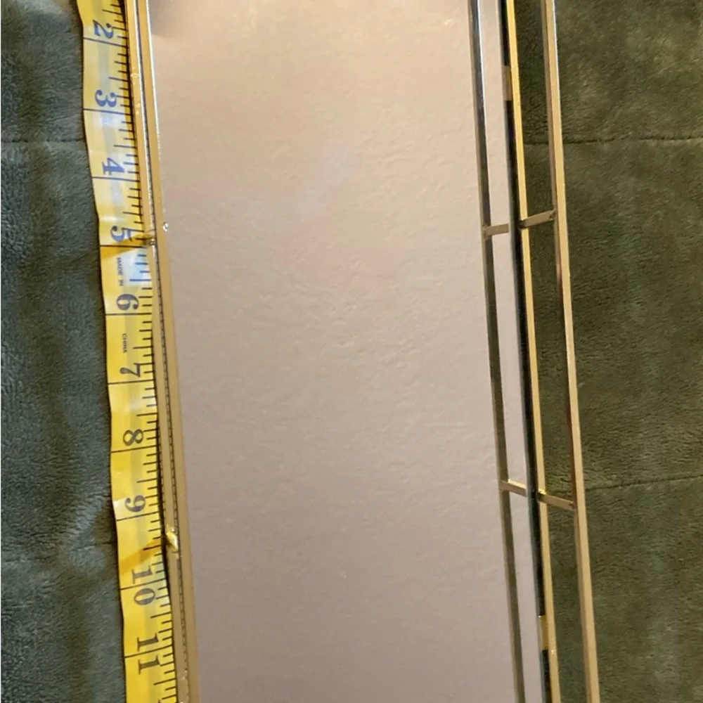 Gold Framed Rectangular Vanity Mirror Tray